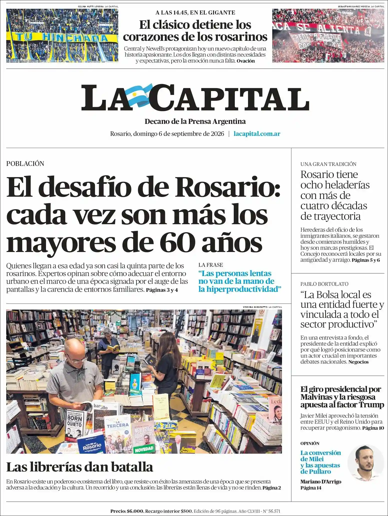 Evolucion Streaming | ÉXTASIS RADIO - Tapa del diario La Capital Rosario