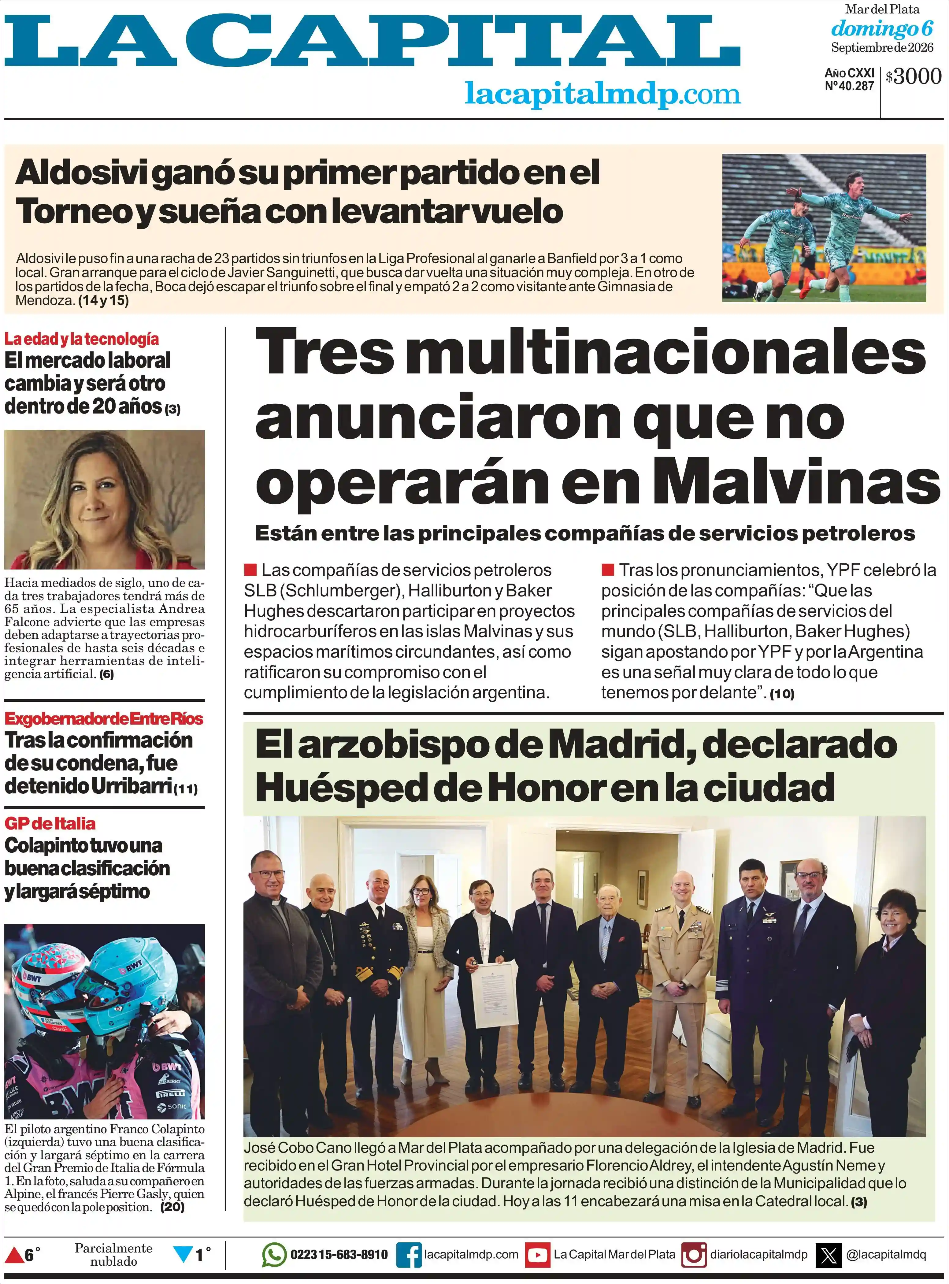 Evolucion Streaming | ÉXTASIS RADIO - Tapa del diario La Capital