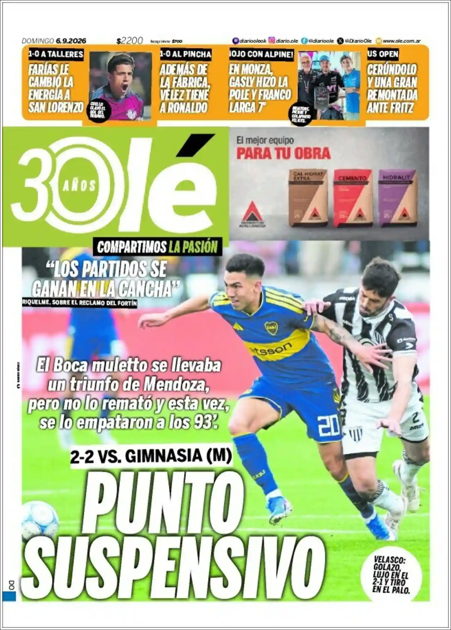 Evolucion Streaming | ÉXTASIS RADIO - Tapa del diario Ole